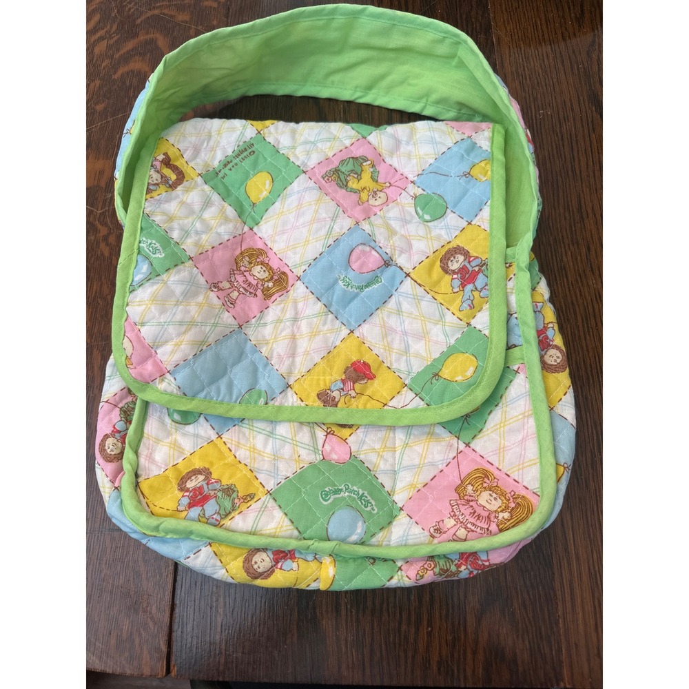 Vintage Cabbage‎ Patch Kids Quilted Baby Bag Kids Bag Green